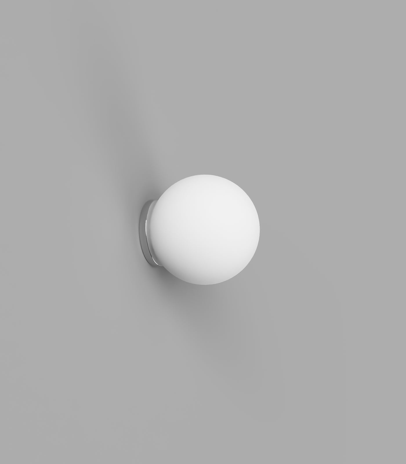 Orb Mirror Small 80mm Wall Light Chrome - LR.i01.54M.CH + LR.A03.S.WH