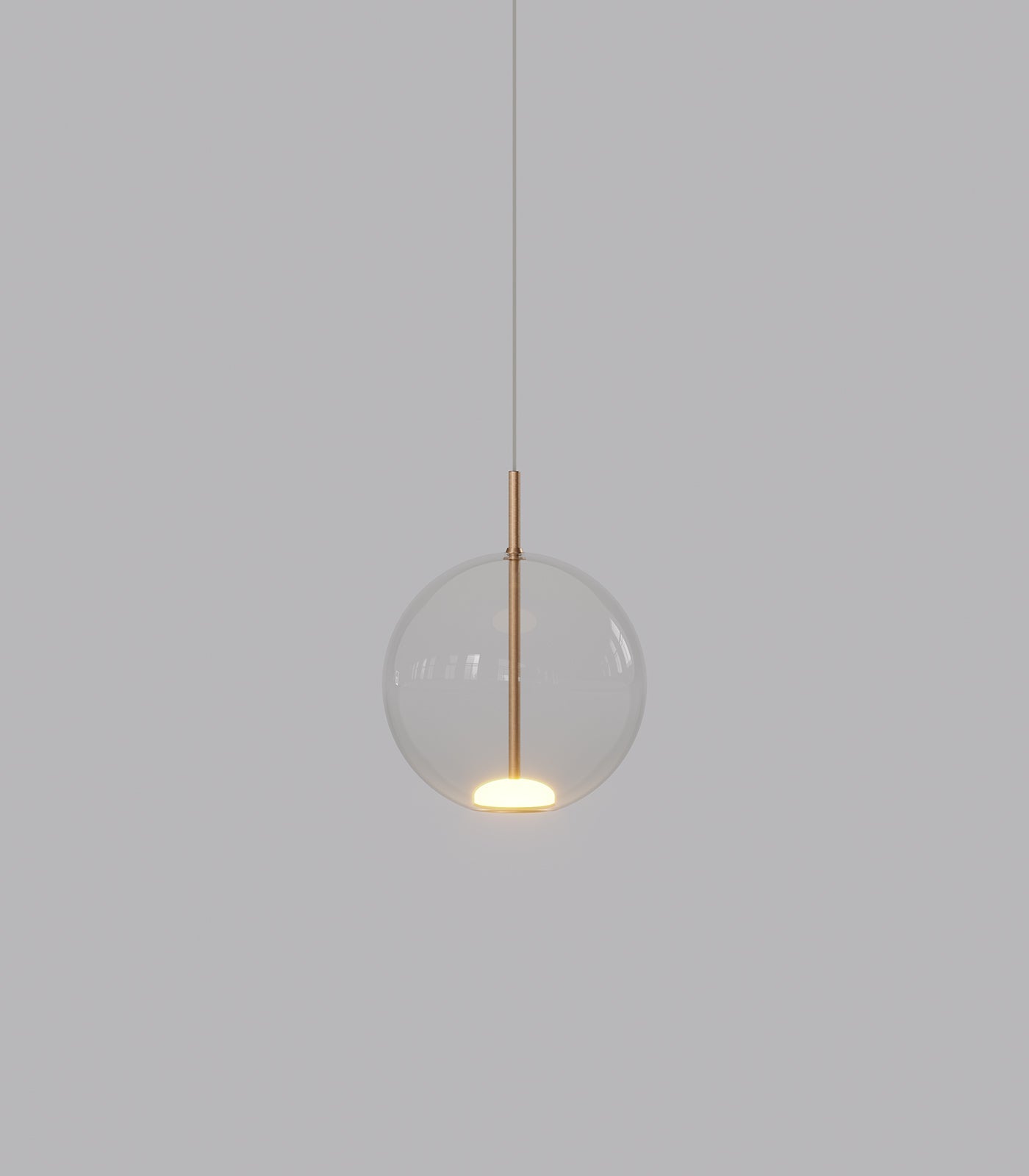 Orb Small LED Air Pendant Light Old Brass & Clear - LR.i02.56.180CL.OB