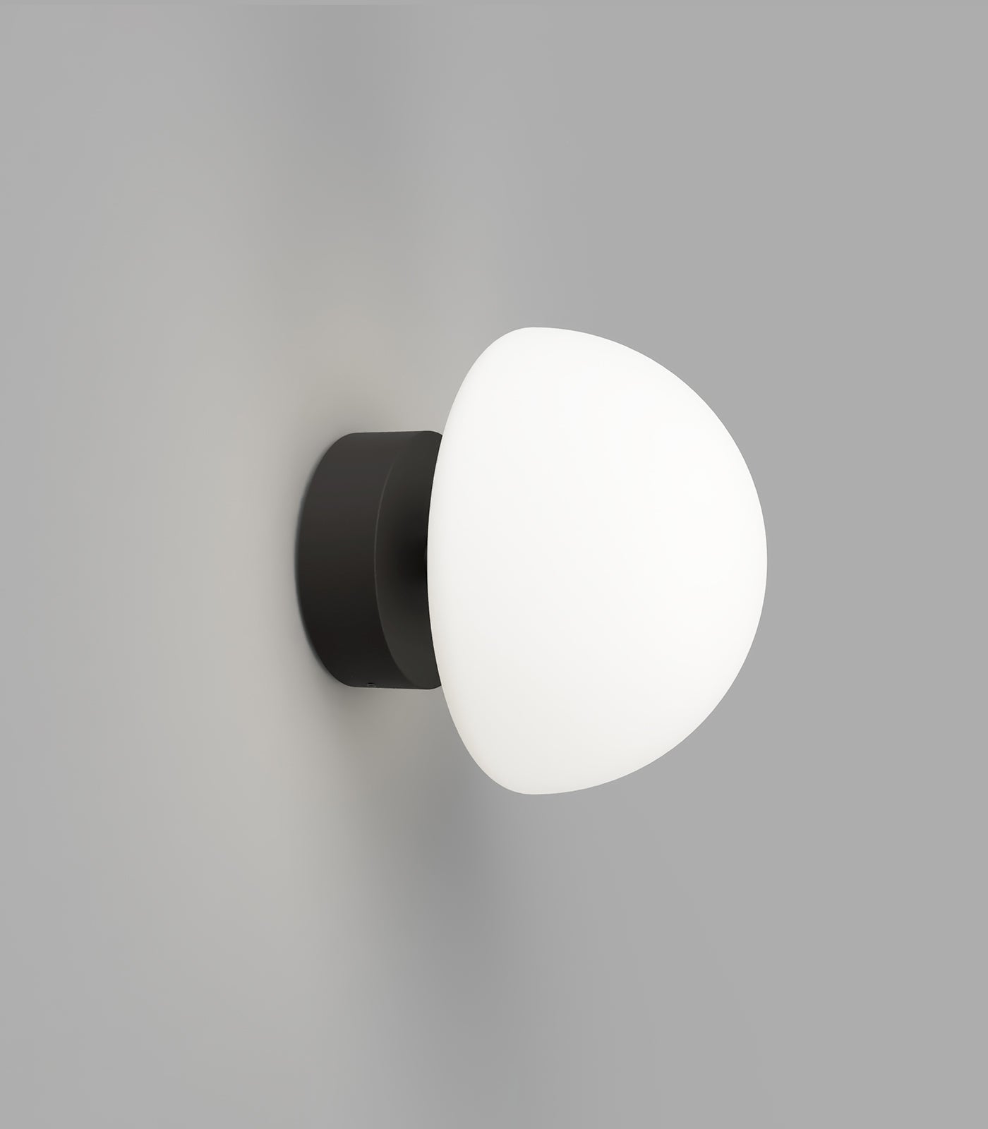 Orb Aluminium Dome Short Arm Wall Light Dark Bronze - LR.i01.54A.DB + LR.A03.DM.WH