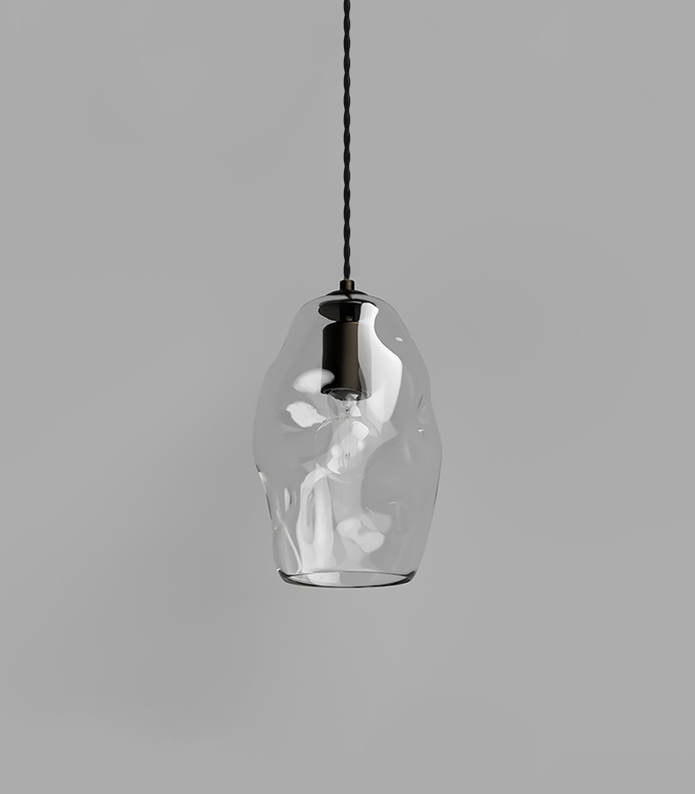 Organic Medium Pendant Light Iron & Clear - LR.i02.88.M.IRN