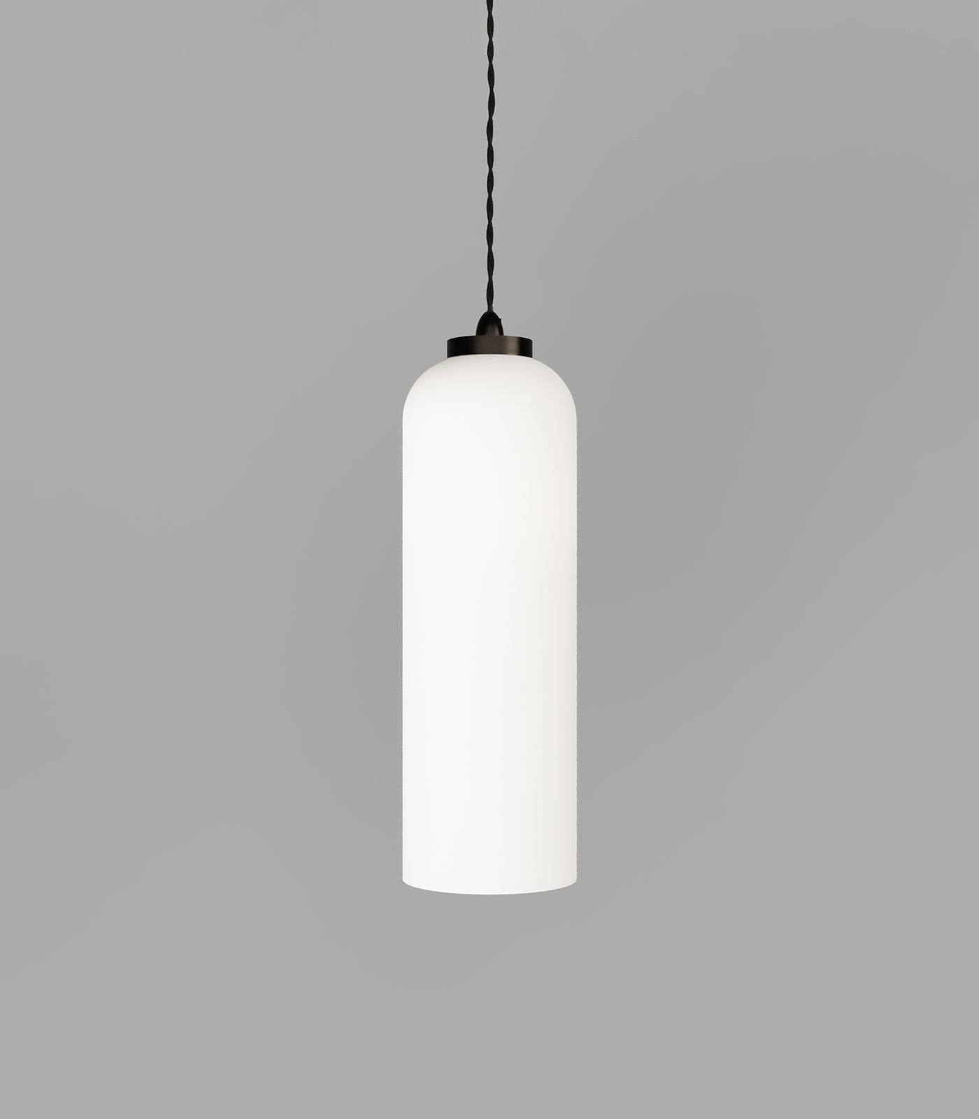 Parlour Elong Pendant Light Iron & White - LR.i02.25.IRN + LR.A01.007.WH