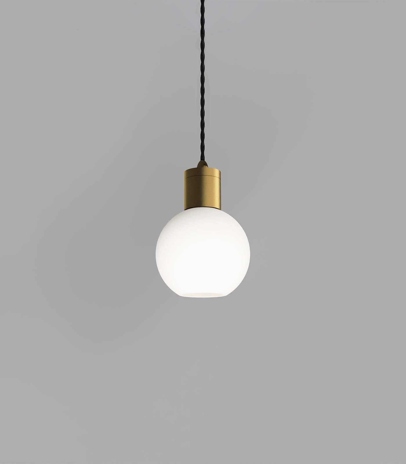 Parlour Sphere Pendant Light Old Brass & White - LR.i02.25.OB + LR.A01.004.WH