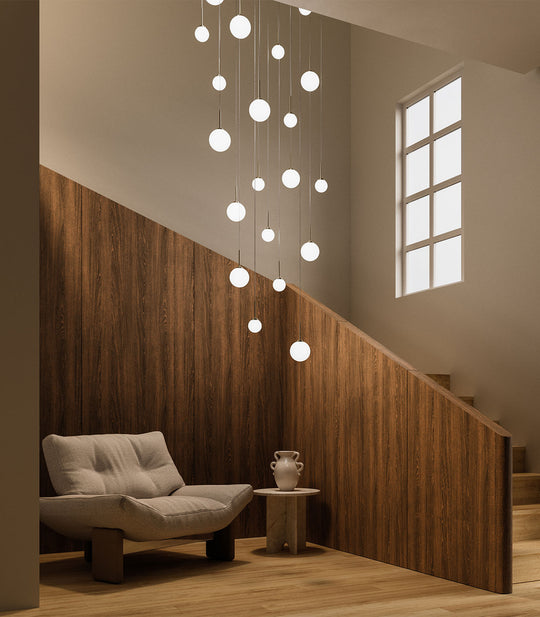 Pico Orb Small LED Pendant Light 4W 2700K White & Old Brass - LR.i02.30.OB + LR.A03.S.WH
