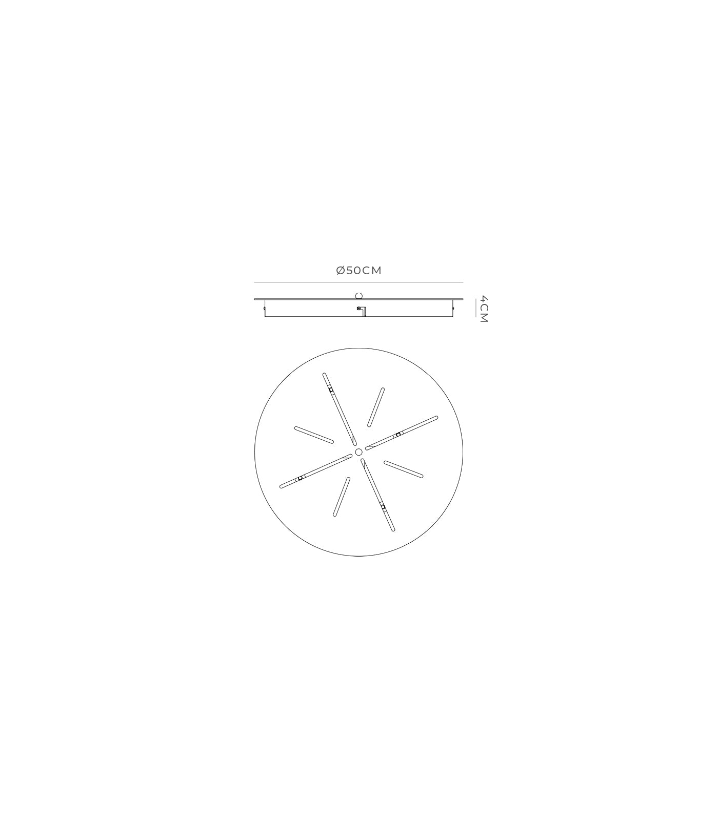 Single Steel Ceiling Plate Satin White - LR.A02.CP.WH