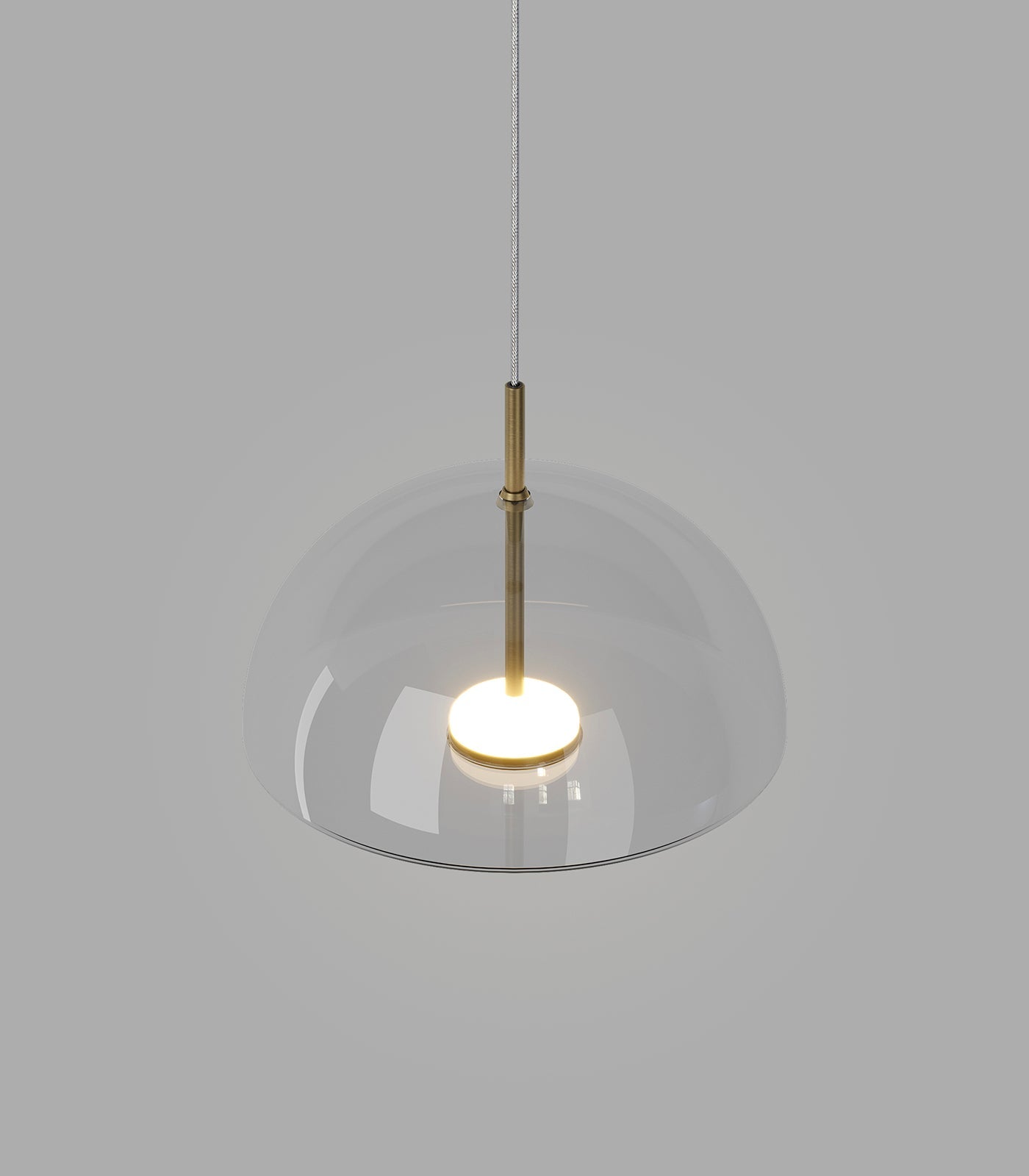 Dome Air LED Pendant Light 4W 2700K Old Brass & Clear - LR.i02.70.DM.CL.OB