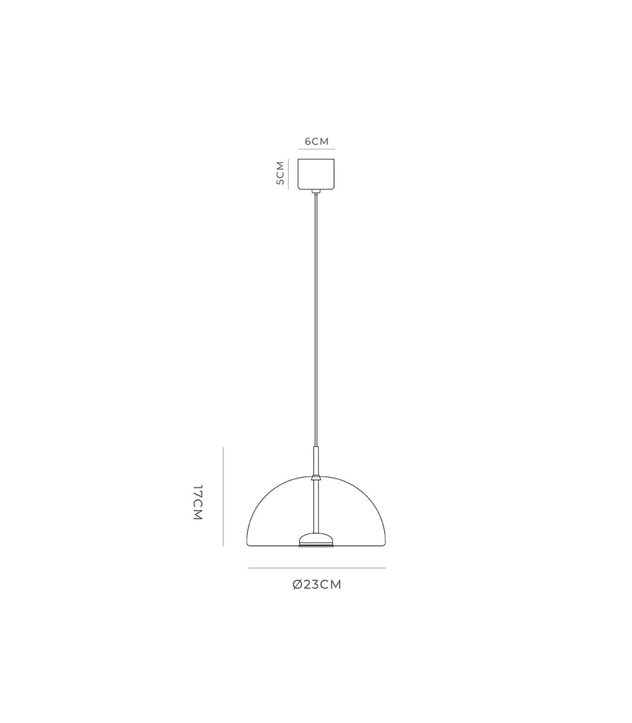 Dome Air LED Pendant Light 4W 2700K Old Brass & Clear - LR.i02.70.DM.CL.OB