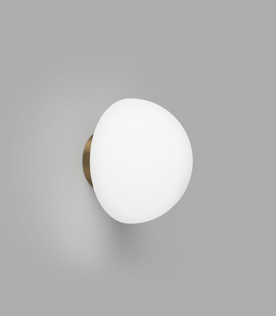 Dome Deco Bathroom Vanity Light White & Old Brass - LR.i01.54d.OB + LR.A03.DM.WH