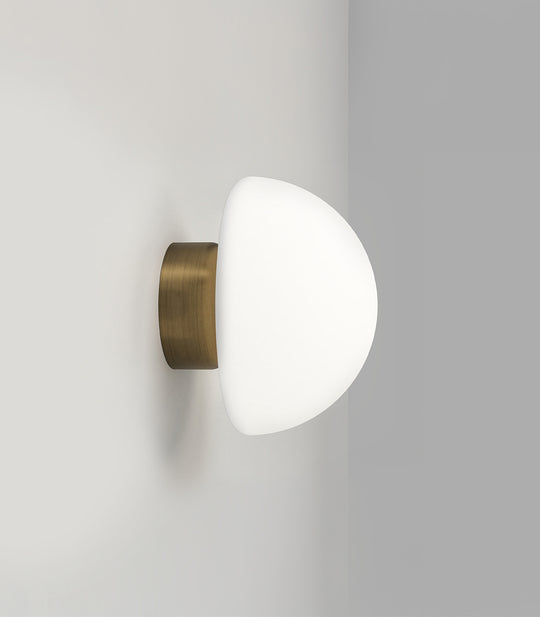 Dome Deco Bathroom Vanity Light White & Old Brass - LR.i01.54d.OB + LR.A03.DM.WH