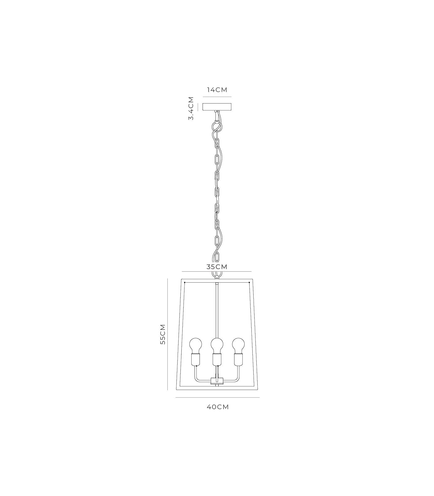 Dover Linear Pendant 4 Light Old Bronze & Clear - LR.i03.73.003.CL