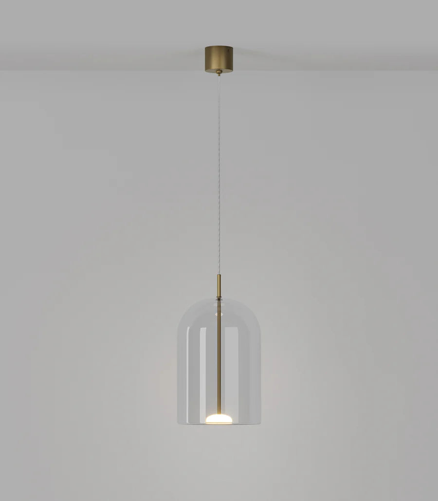 Elong Air LED Pendant Light 4W 2700K Old Brass & Clear - LR.i02.80.CL.OB