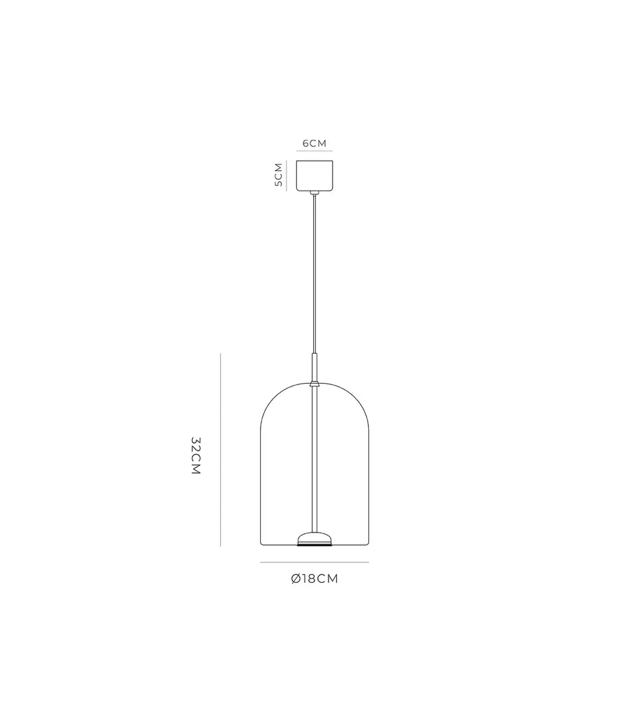 Elong Air LED Pendant Light 4W 2700K Old Brass & Frosted - LR.i02.80.FR.OB