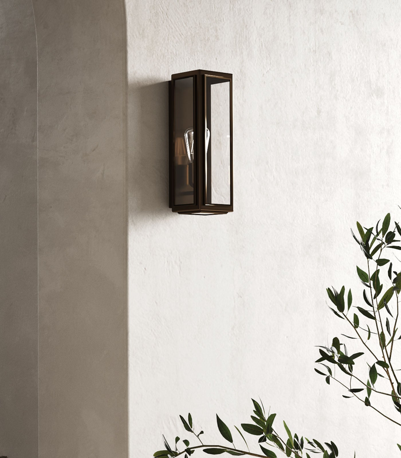 Lille 130mm Brass Wall Light Old Bronze & Clear - LR.E01.73.004.CL