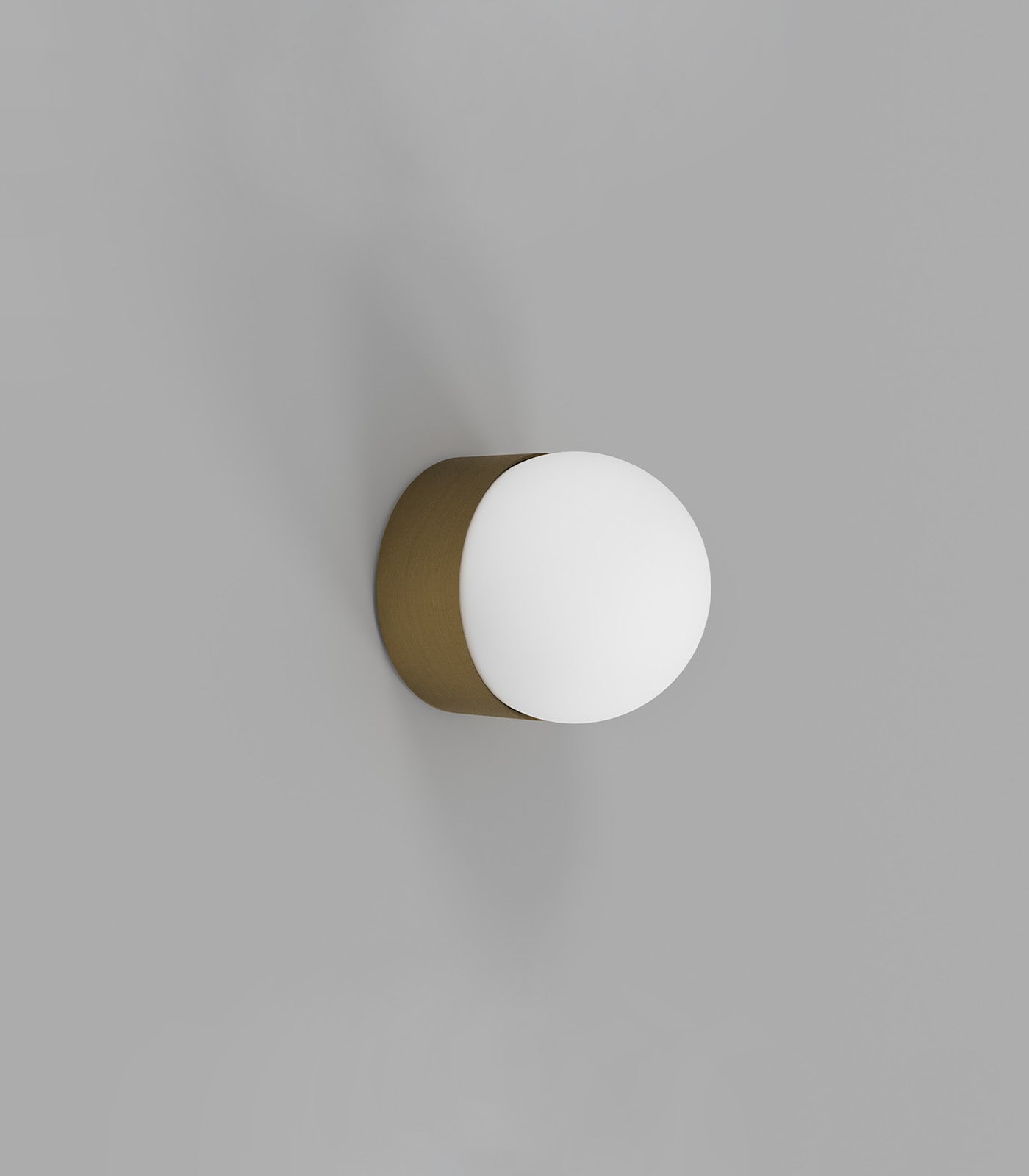 Orb Sur Mini Wall Light Old Brass & White - LR.i01.54e.S.OB + LR.i01.54M.WH + LR.A03.S.WH