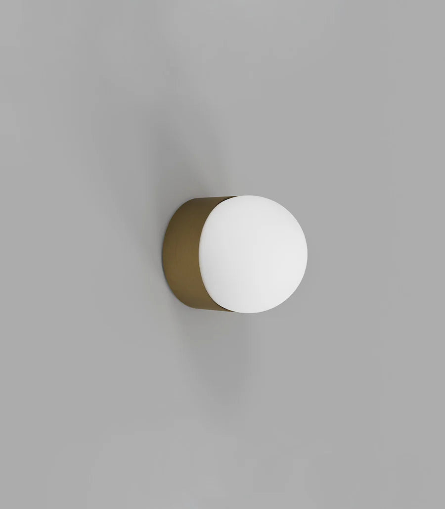 Orb Sur Mini Wall Light Old Brass & White - LR.i01.54e.S.OB + LR.i01.54M.OB + LR.A03.S.WH