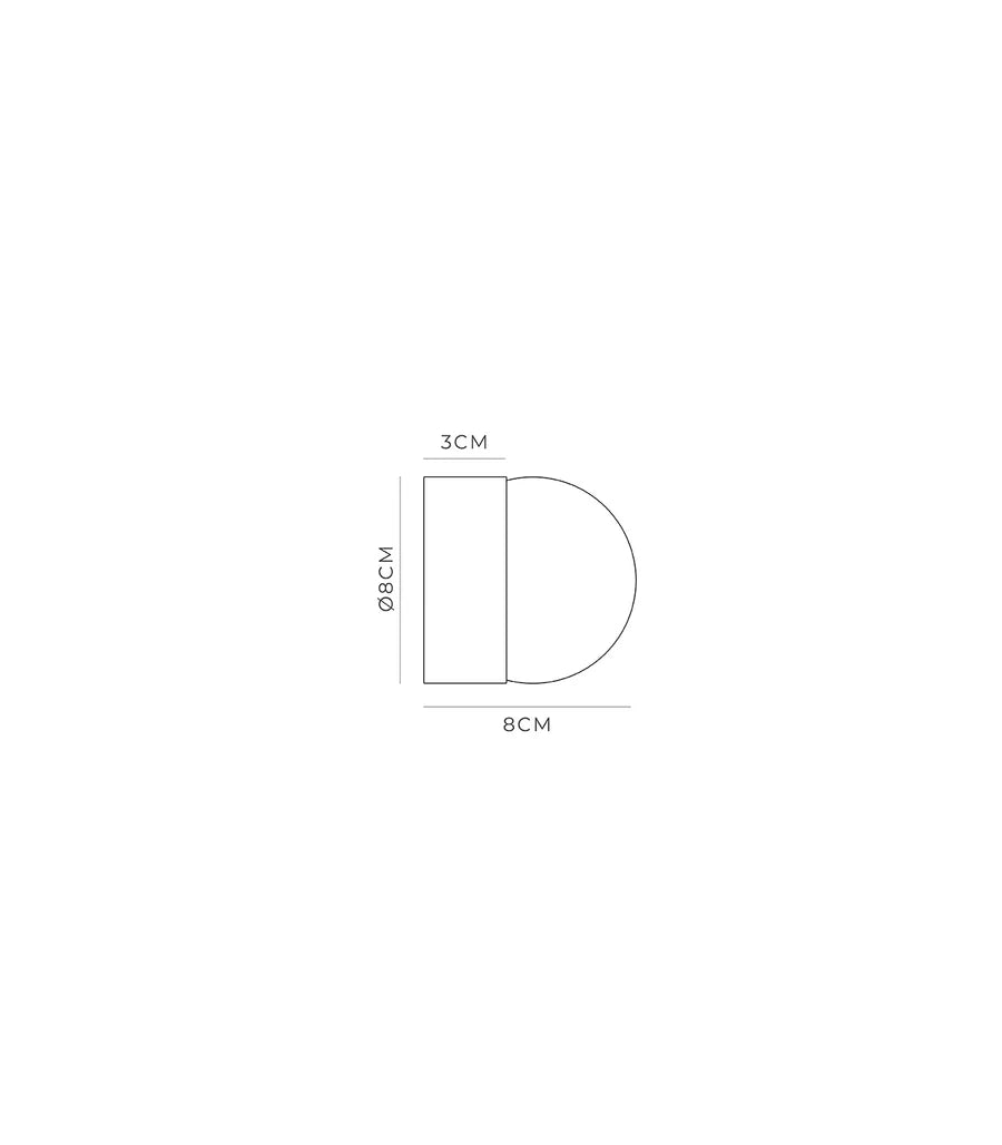 Orb Sur Mini Wall Light Iron & White - LR.i01.54e.S.IRN + LR.i01.54M.IRN + LR.A03.S.WH