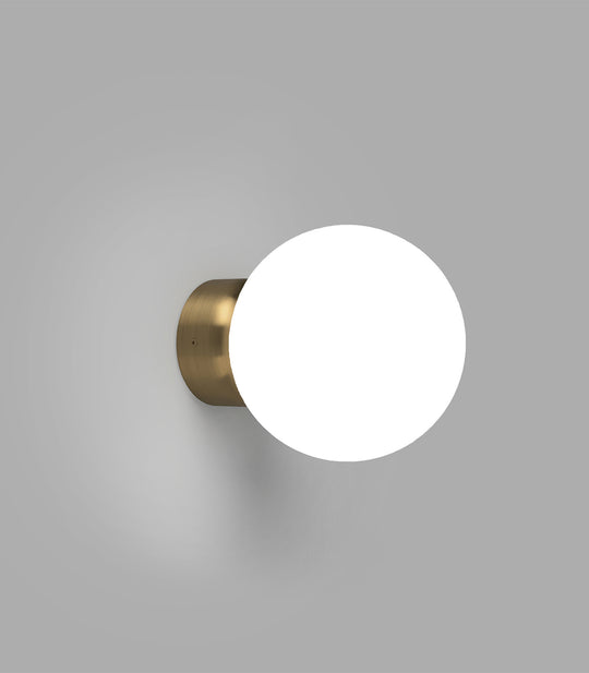 Orb Deco Medium Bathroom Vanity Light White & Old Brass - LR.i01.54d.OB + LR.A03.M.WH