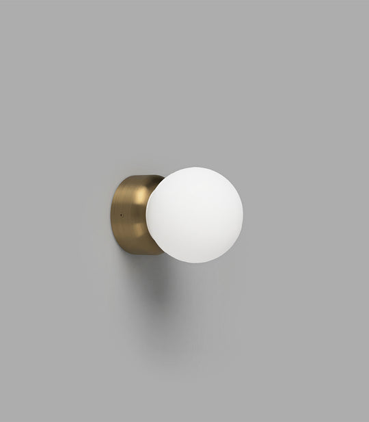 Orb Deco Small Bathroom Vanity Light White & Old Brass - LR.i01.54d.OB + LR.A03.S.WH