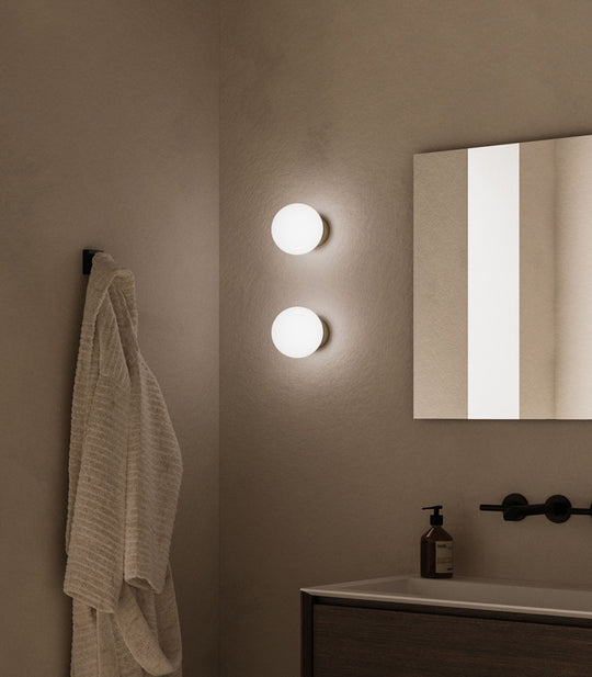 Orb Deco Medium Bathroom Vanity Light White - LR.i01.54d.WH + LR.A03.M.WH