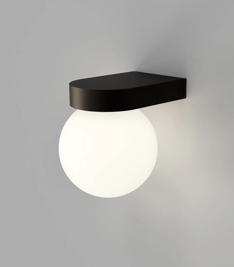 Orb Ledge Medium Wall Light Old Bronze & White - LR.E01.54.DB + LR.A03.M.WH