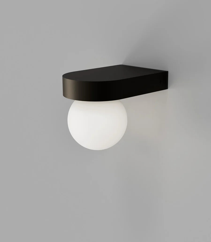 Orb Ledge Small Wall Light Old Bronze & White - LR.E01.54.DB + LR.A03.S.WH