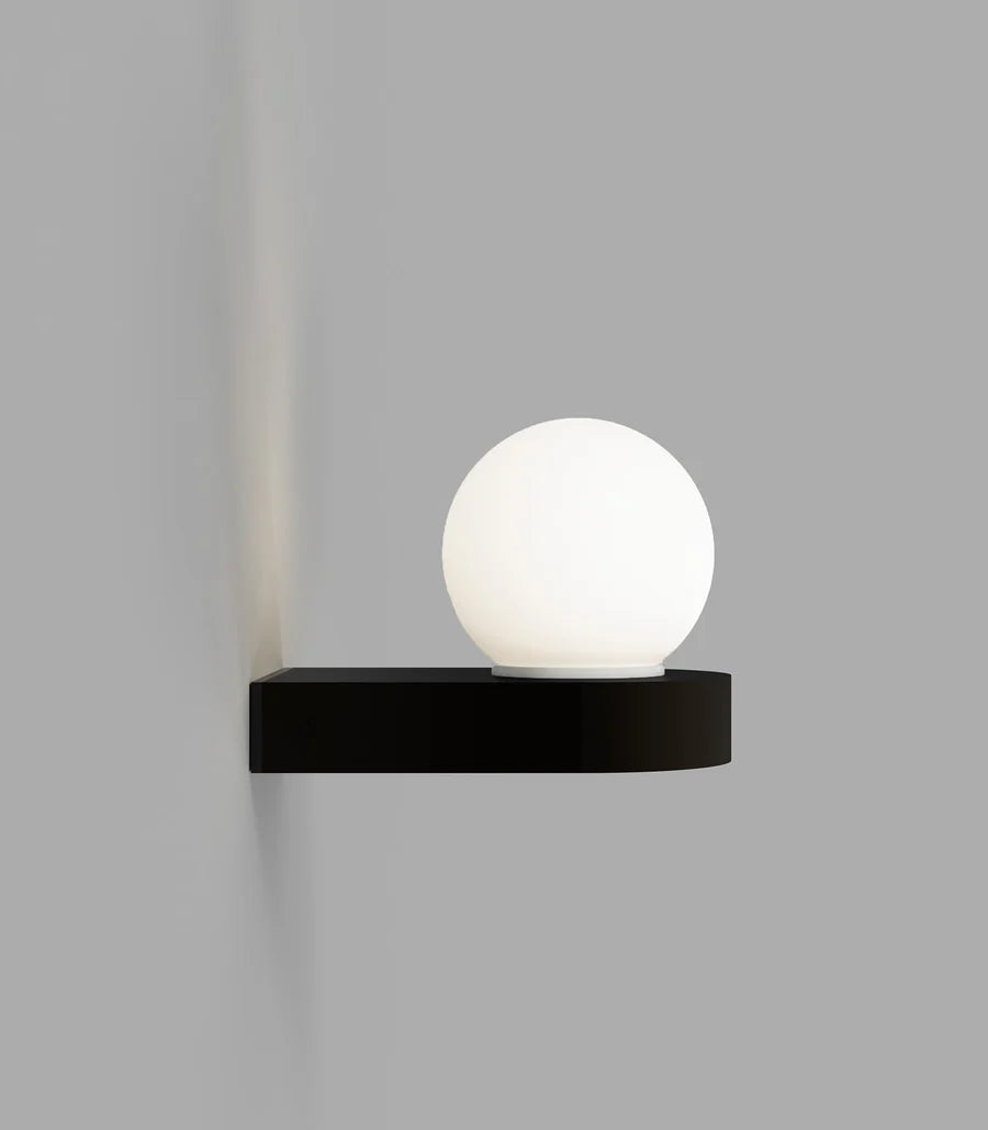 Orb Ledge Small Wall Light Old Bronze & White - LR.E01.54.DB + LR.A03.S.WH