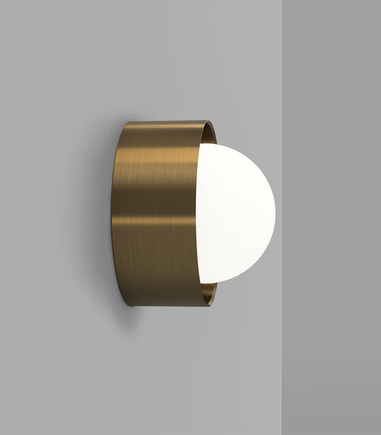 Orb Sur Medium Bathroom Vanity Light White & Old Brass - LR.i01.54e.L.OB + LR.i01.54M.OB + LR.A03.M.WH