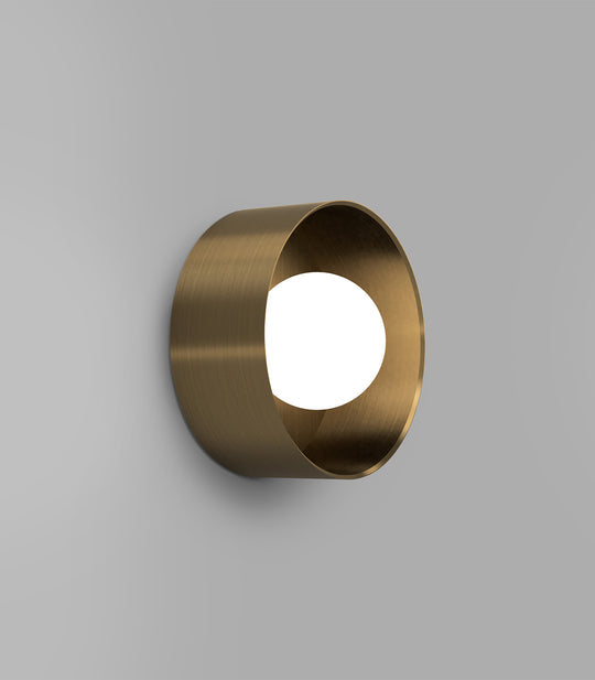 Orb Sur Small Bathroom Vanity Light White & Old Brass - LR.i01.54e.L.OB + LR.i01.54M.OB + LR.A03.S.WH