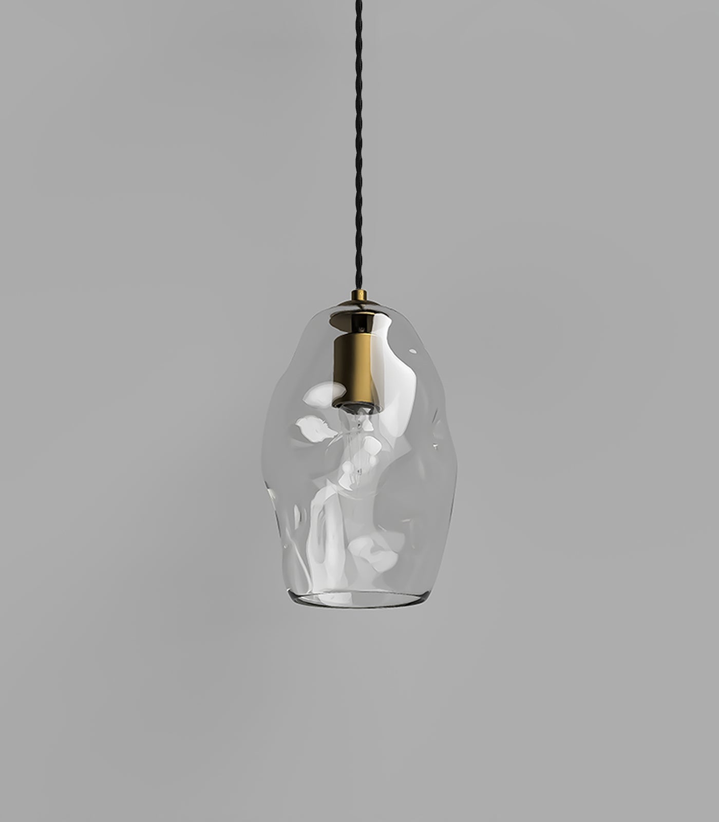 Organic Medium Pendant Light Old Brass & Clear - LR.i02.88.M.OB