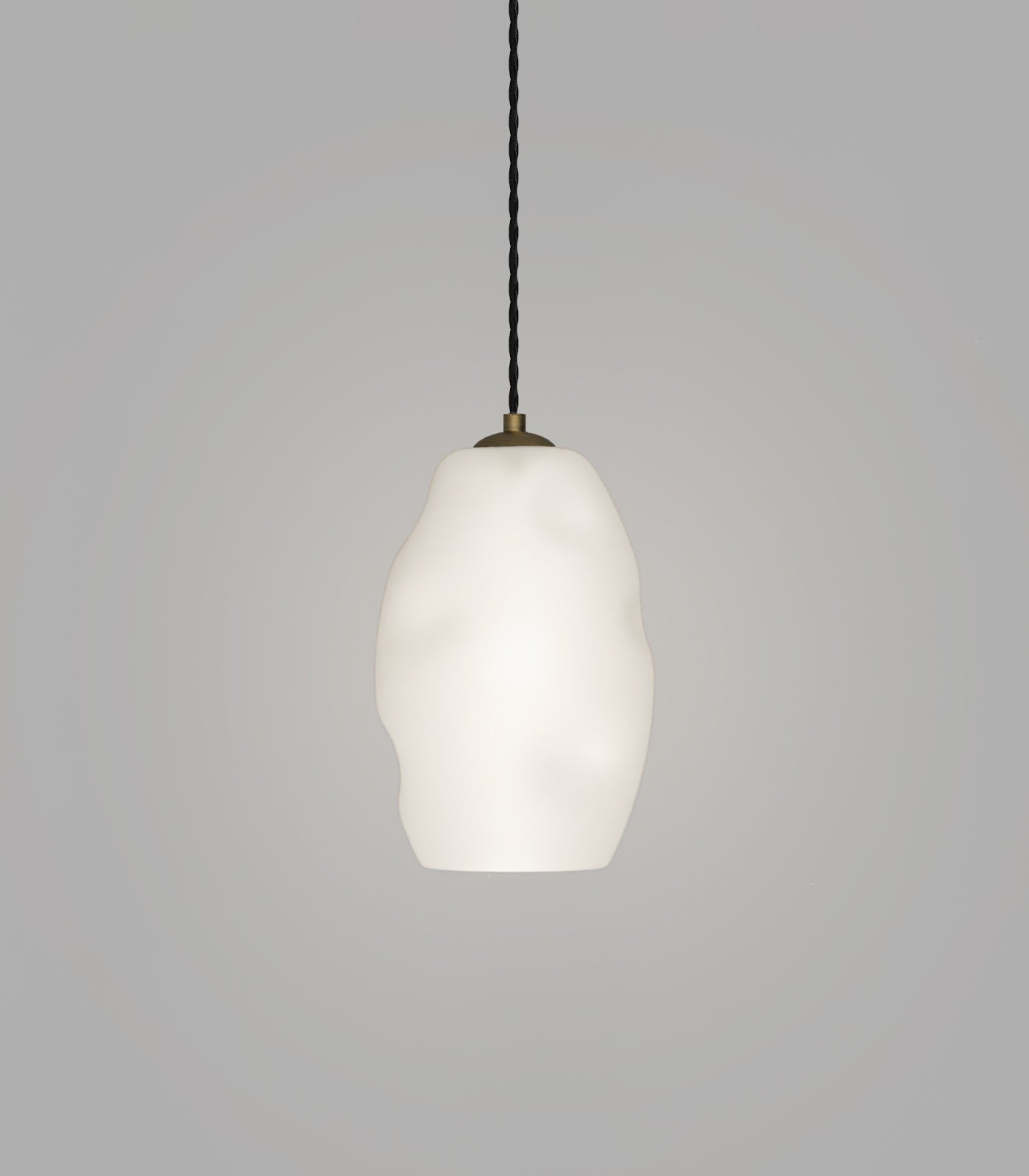 Organic Medium Pendant Light Old Brass & White - LR.i02.88.M.OB.WH