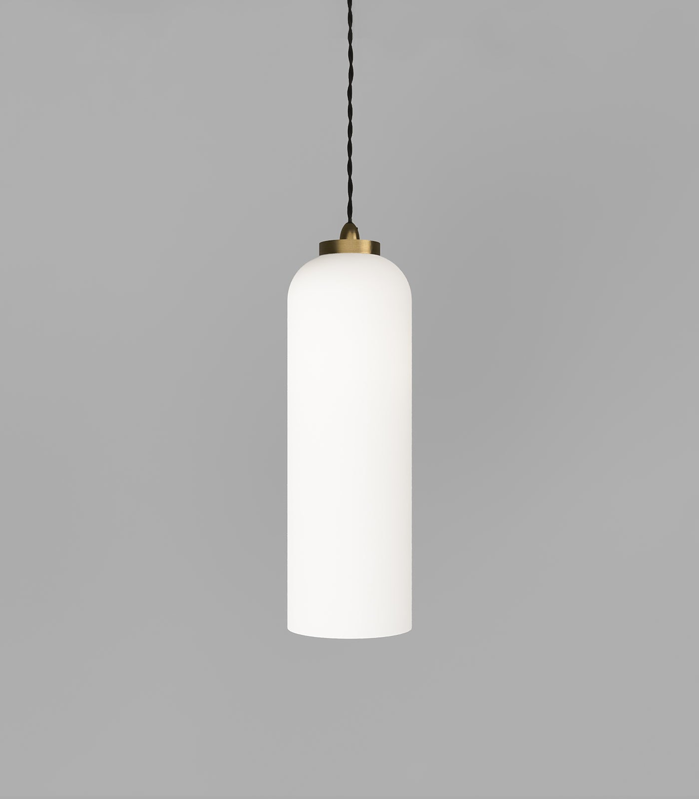 Parlour Elong Pendant Light Old Brass & White - LR.i02.25.OB + LR.A01.007.WH