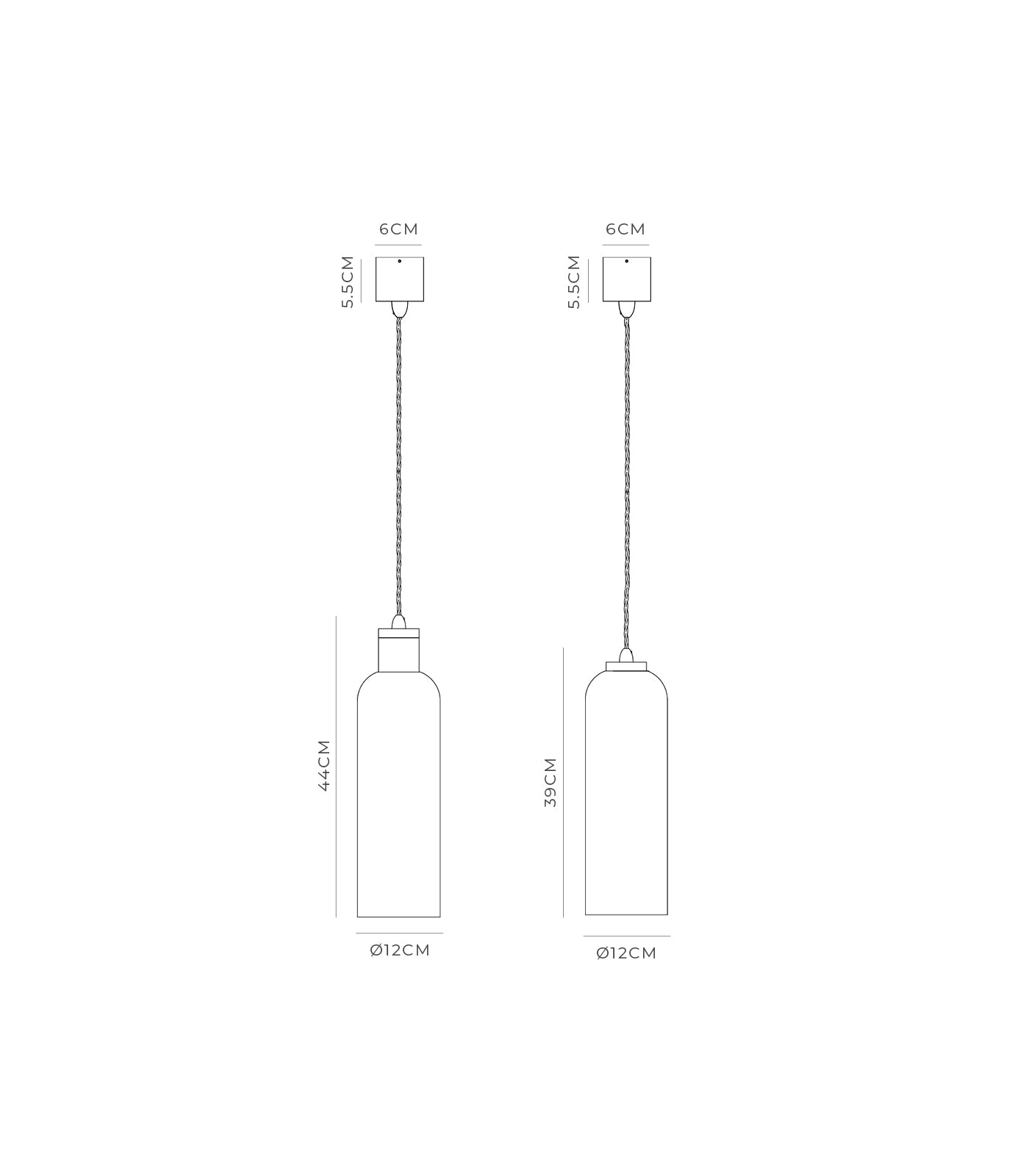 Parlour Elong Pendant Light Iron & Amber - LR.i02.25.IRN + LR.A01.007.AM