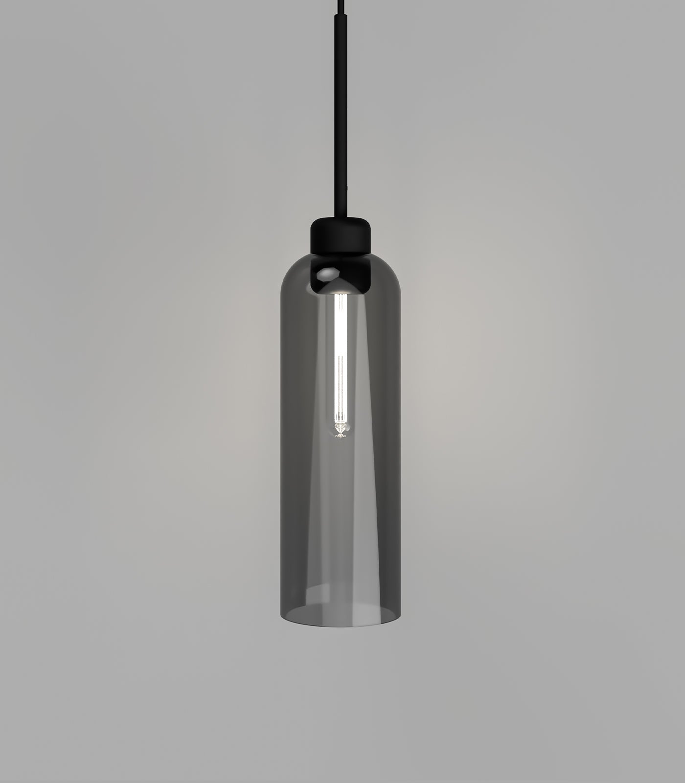 Parlour Lite Elong Pendant Light Black & Amber - LR.i02.26.BL + LR.A01.007.AM