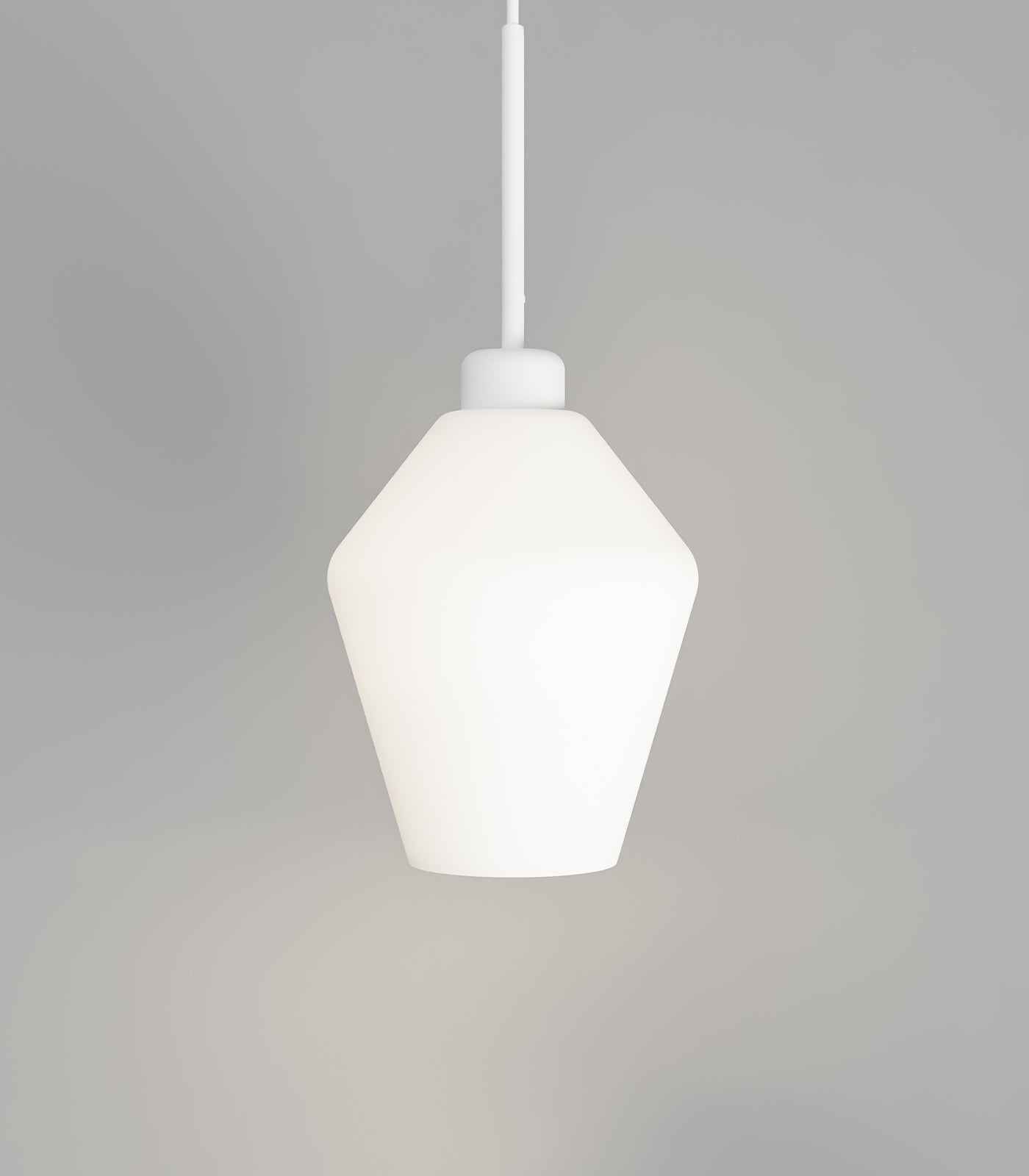 Parlour Lite Geo Pendant Light White - LR.i02.26.WH + LR.A01.005.WH