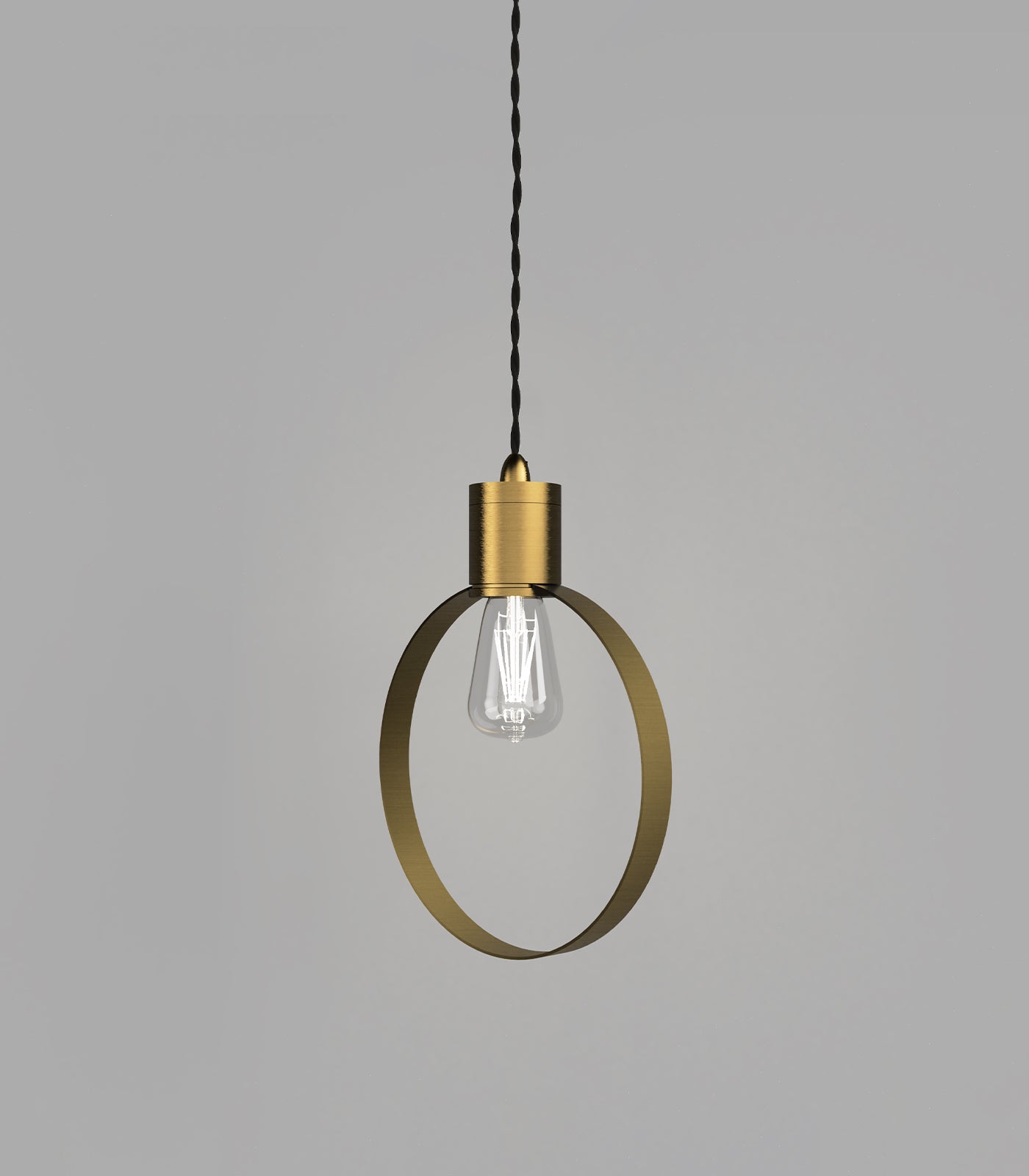 Parlour Ring Pendant Light Old Brass - LR.i02.25.OB + LR.A35.RNG.OB