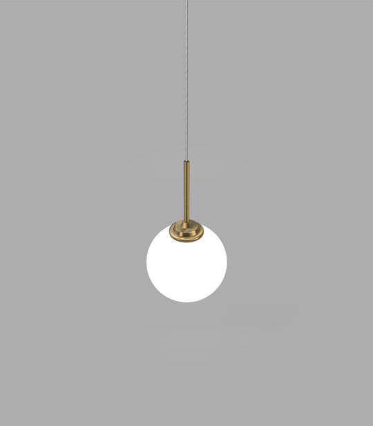 Pico Orb Medium LED Pendant Light 4W 2700K White & Old Brass - LR.i02.30.OB + LR.A03.M.WH