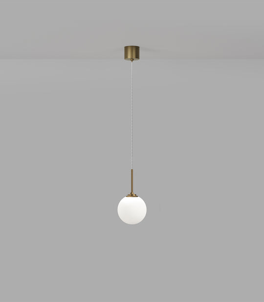 Pico Orb Medium LED Pendant Light 4W 2700K White & Old Brass - LR.i02.30.OB + LR.A03.M.WH