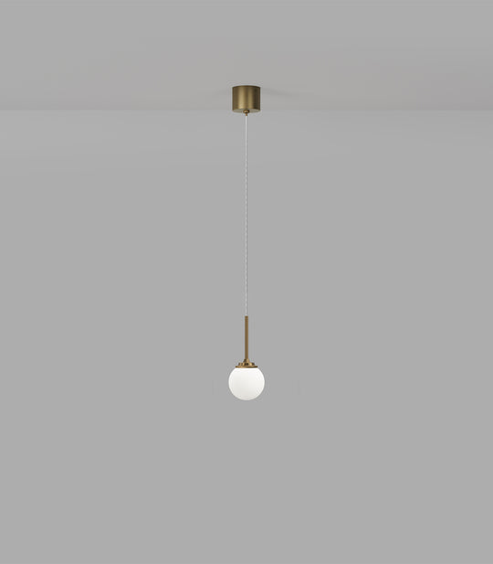 Pico Orb Small LED Pendant Light 4W 2700K White & Old Brass - LR.i02.30.OB + LR.A03.S.WH
