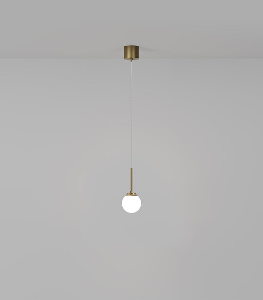 Pico Orb Small LED Pendant Light 4W 2700K White & Old Brass - LR.i02.30.OB + LR.A03.S.WH