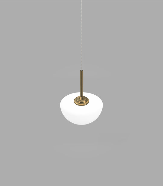 Pico Dome LED Pendant Light 4W 2700K White & Old Brass - LR.i02.30.OB + LR.A03.DM.WH