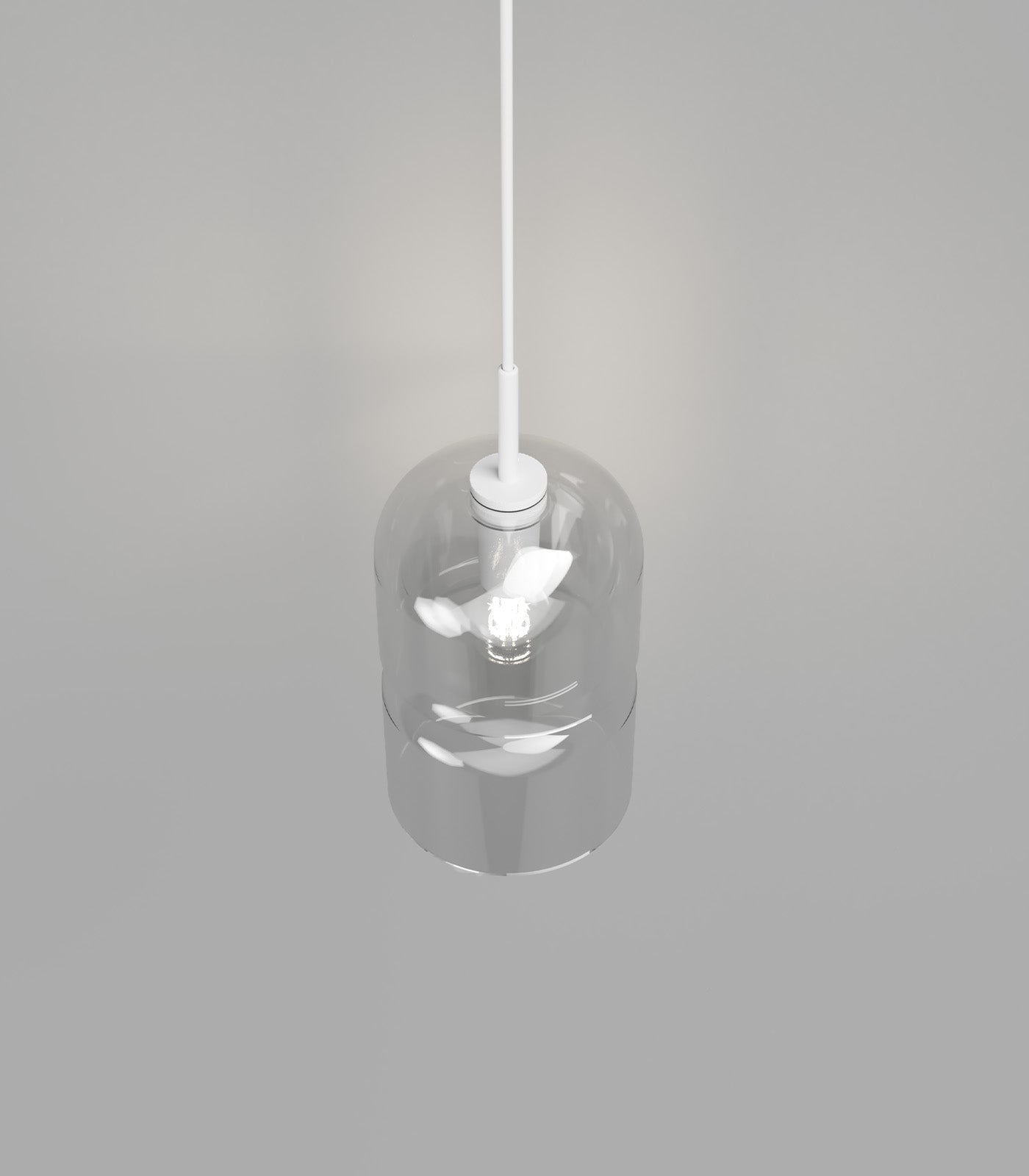 Stak Pendant Light White & Clear - LR.i02.65.T.CL + LR.i02.65.B.CL + LR.i02.65.SSP