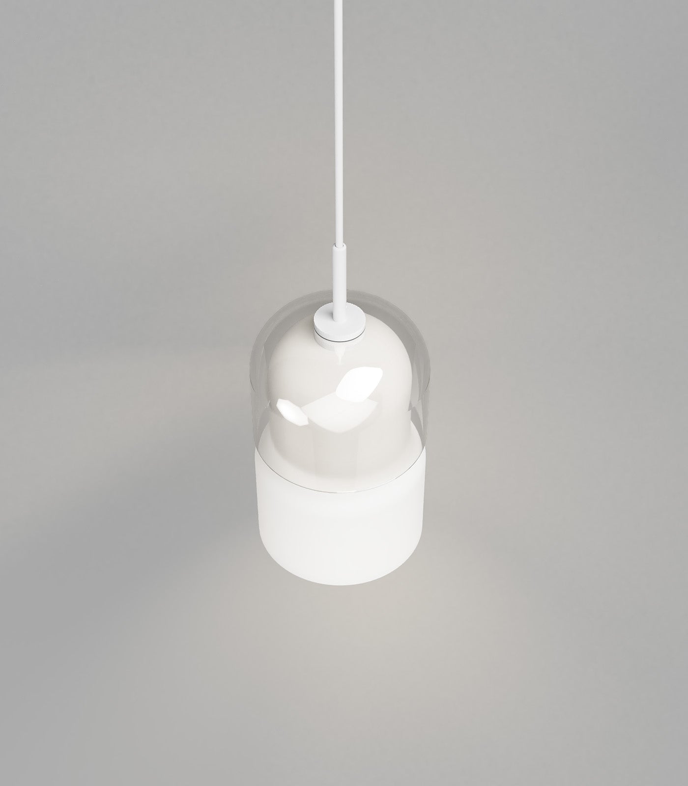 Stak Pendant Light White & Clear - LR.i02.65.T.CL + LR.i02.65.B.WH + LR.i02.65.SSP