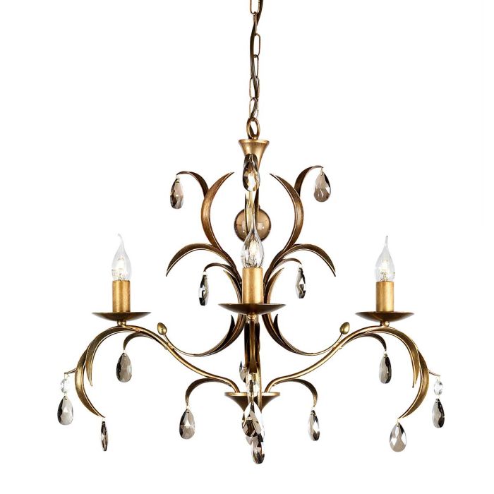 Lily 3 Light Chandelier Bronze Patina - LL3-ANT-BRZ