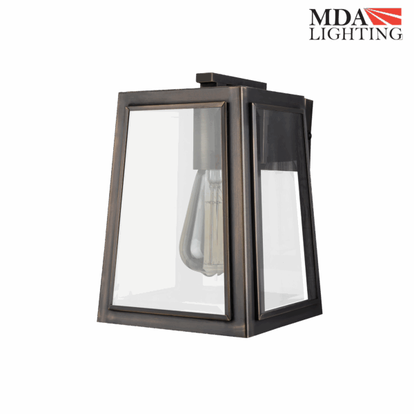 London Outdoor Wall Lantern Weathered Bronze - MDALONBZ