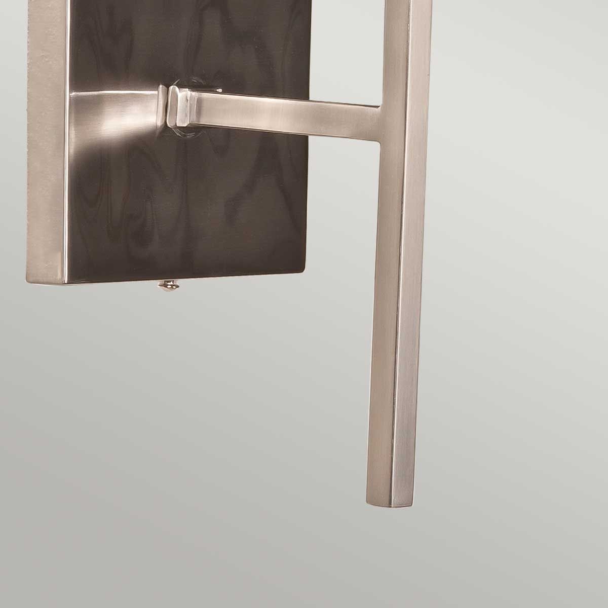 Lucerne 1 Light Wall Light Brushed Nickel & Grey Shades - LUCERNE-1LT