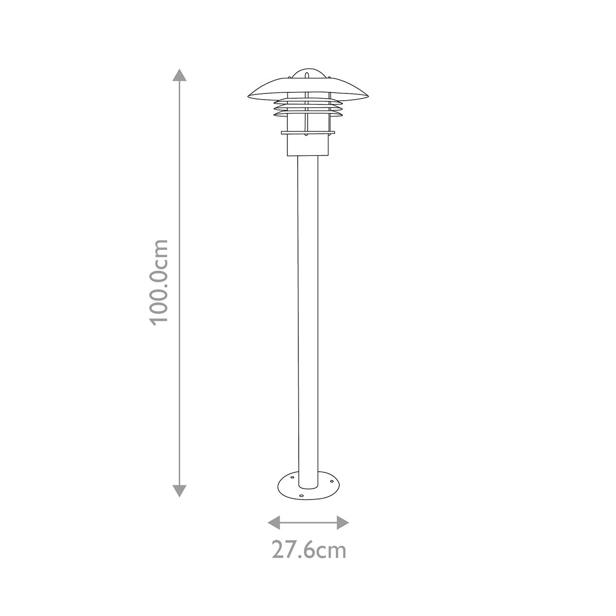 Malmo Bollard Light 304 SS & Silver - MALMO-B