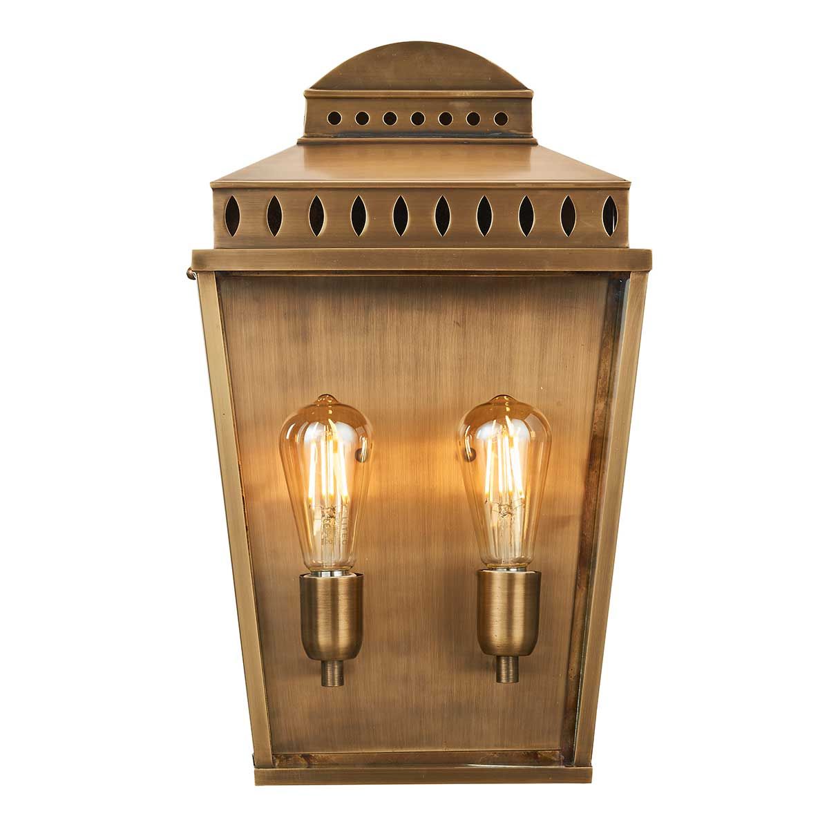 Mansion House 2 Light Large Wall Lantern Aged Brass - MANSION-HOUSE-L-BR