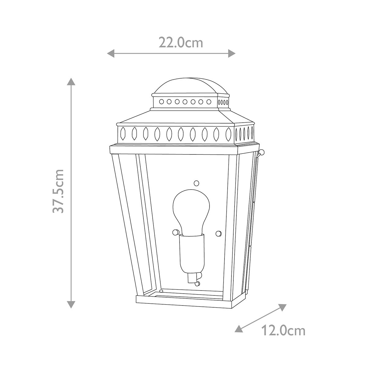 Mansion House Wall Lantern Verdigris - MANSION-HOUSE-V