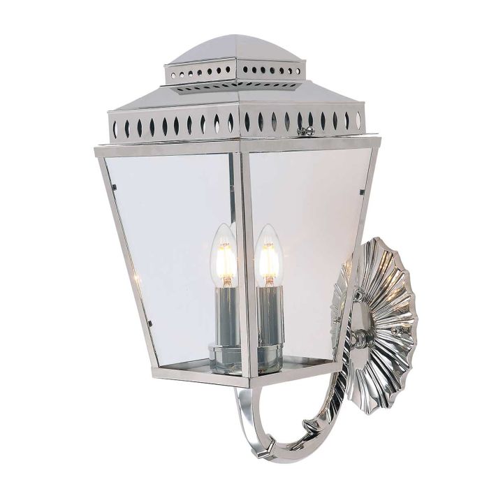 Mansion House 3 Light Wall Lantern Polished Nickel - MANSION-HOUSE-WB1-PN