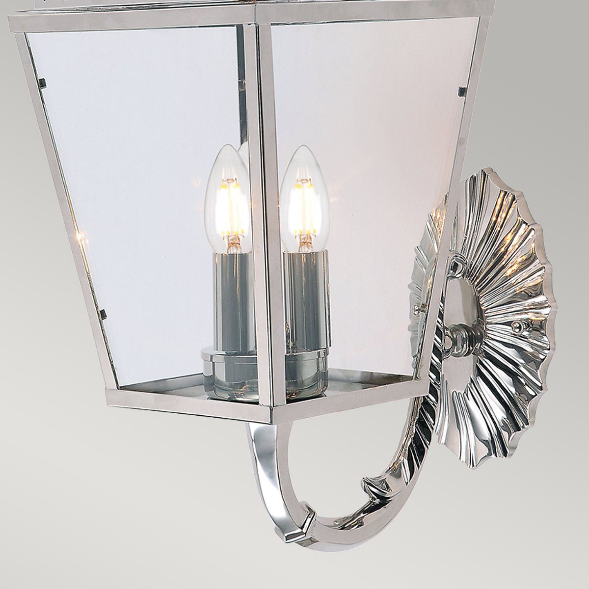 Mansion House 3 Light Wall Lantern Polished Nickel - MANSION-HOUSE-WB1-PN