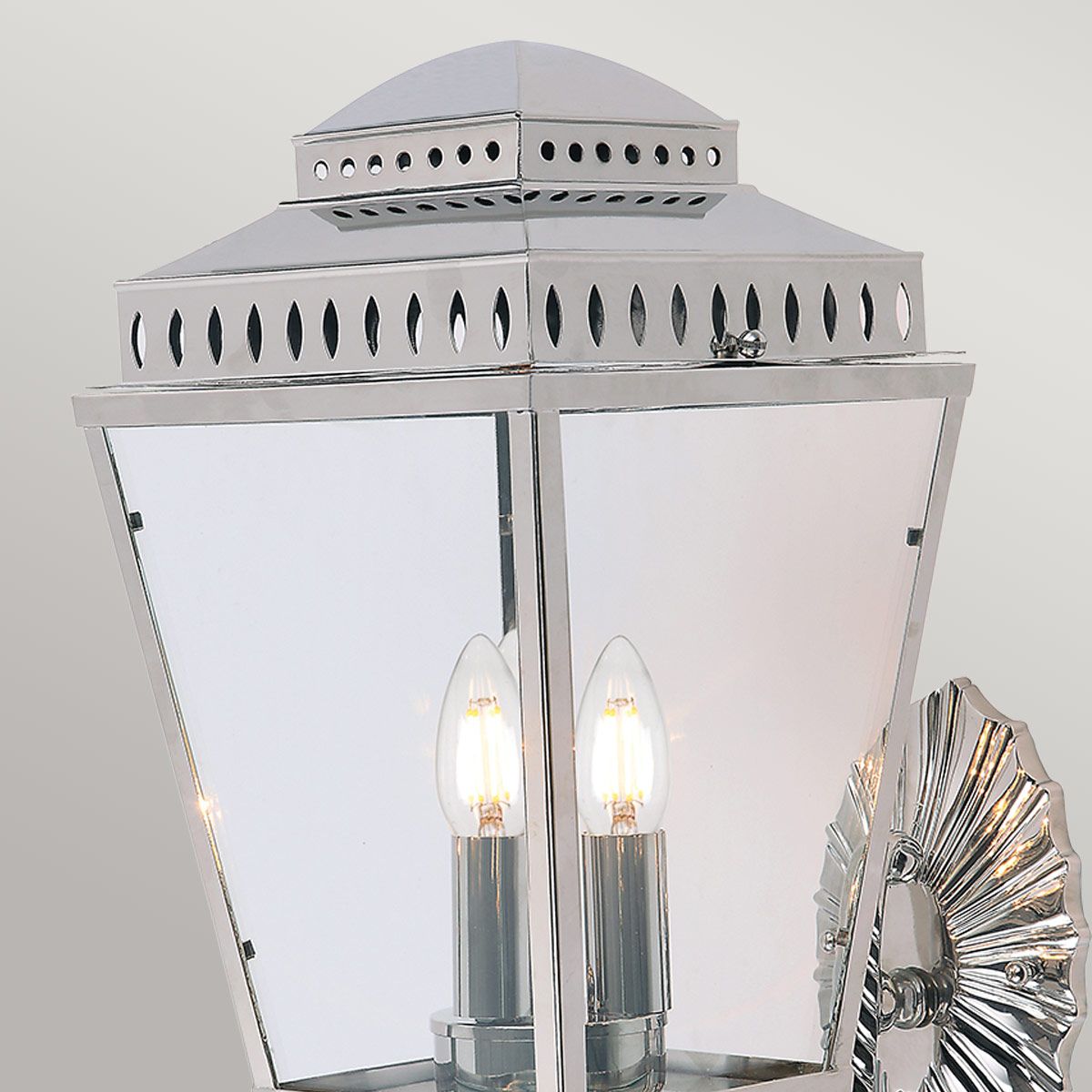 Mansion House 3 Light Wall Lantern Polished Nickel - MANSION-HOUSE-WB1-PN